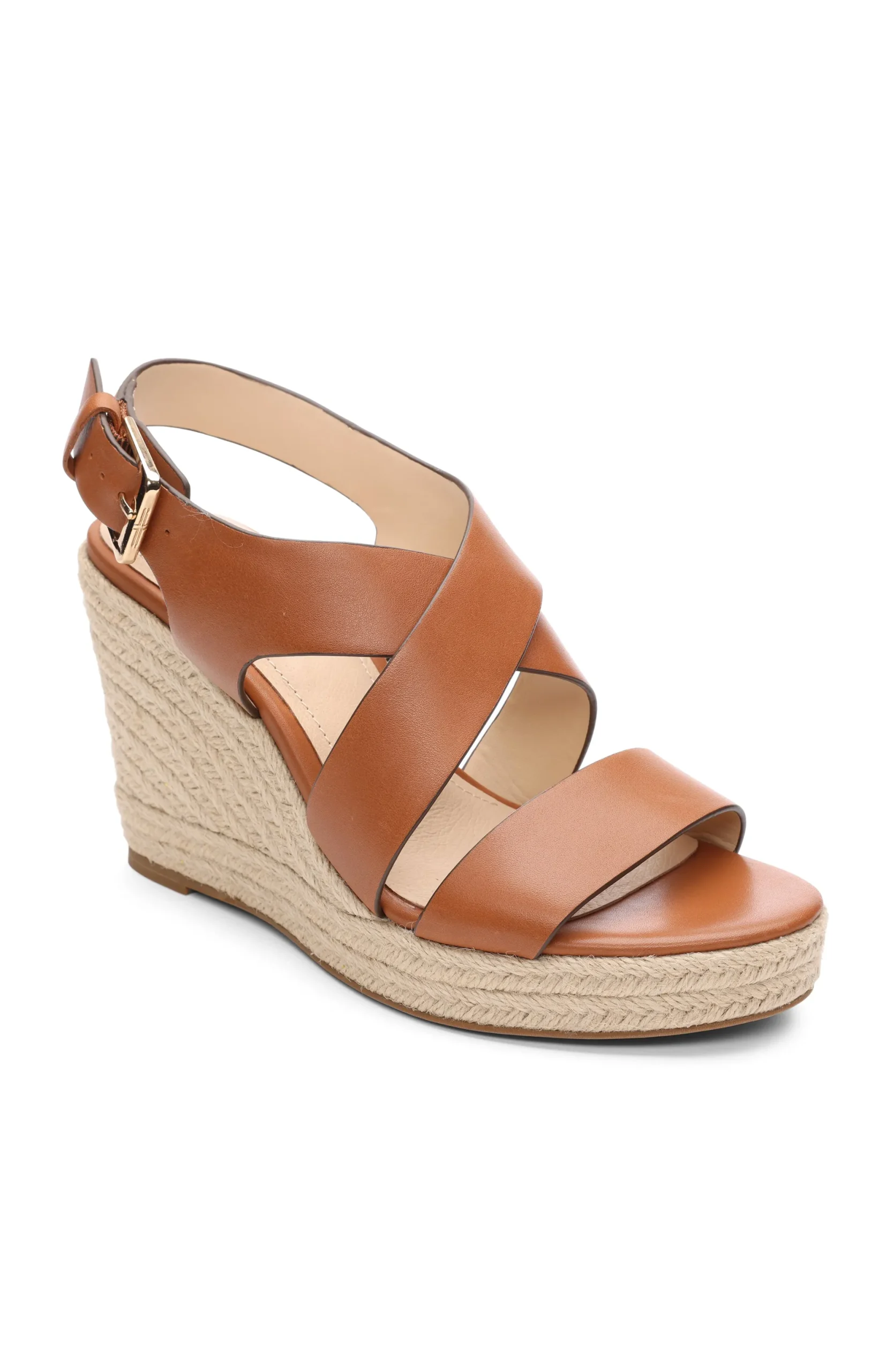 Wedges & Espadrilles-Liverpool Los Angeles HILLS ANKLE STRAP PLATFORM WEDGE Luggage