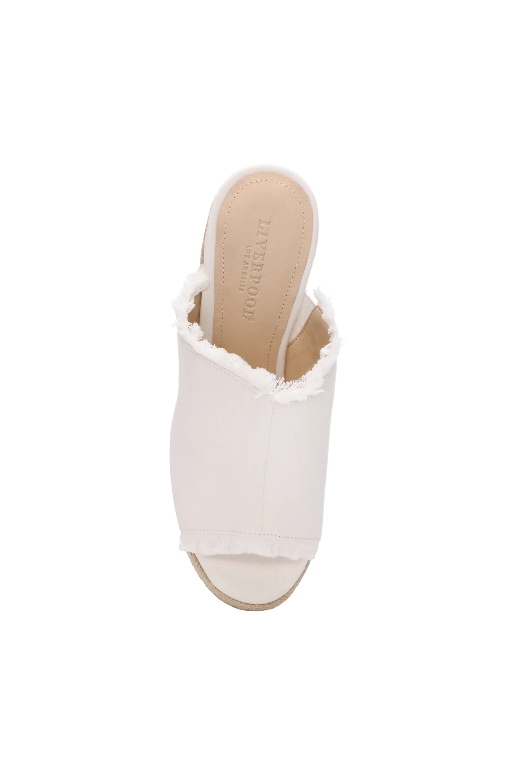 Wedges & Espadrilles-Liverpool Los Angeles HOLLYWOOD FRAY EDGE ESPADRILLE Ecru