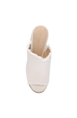 Wedges & Espadrilles-Liverpool Los Angeles HOLLYWOOD FRAY EDGE ESPADRILLE Ecru