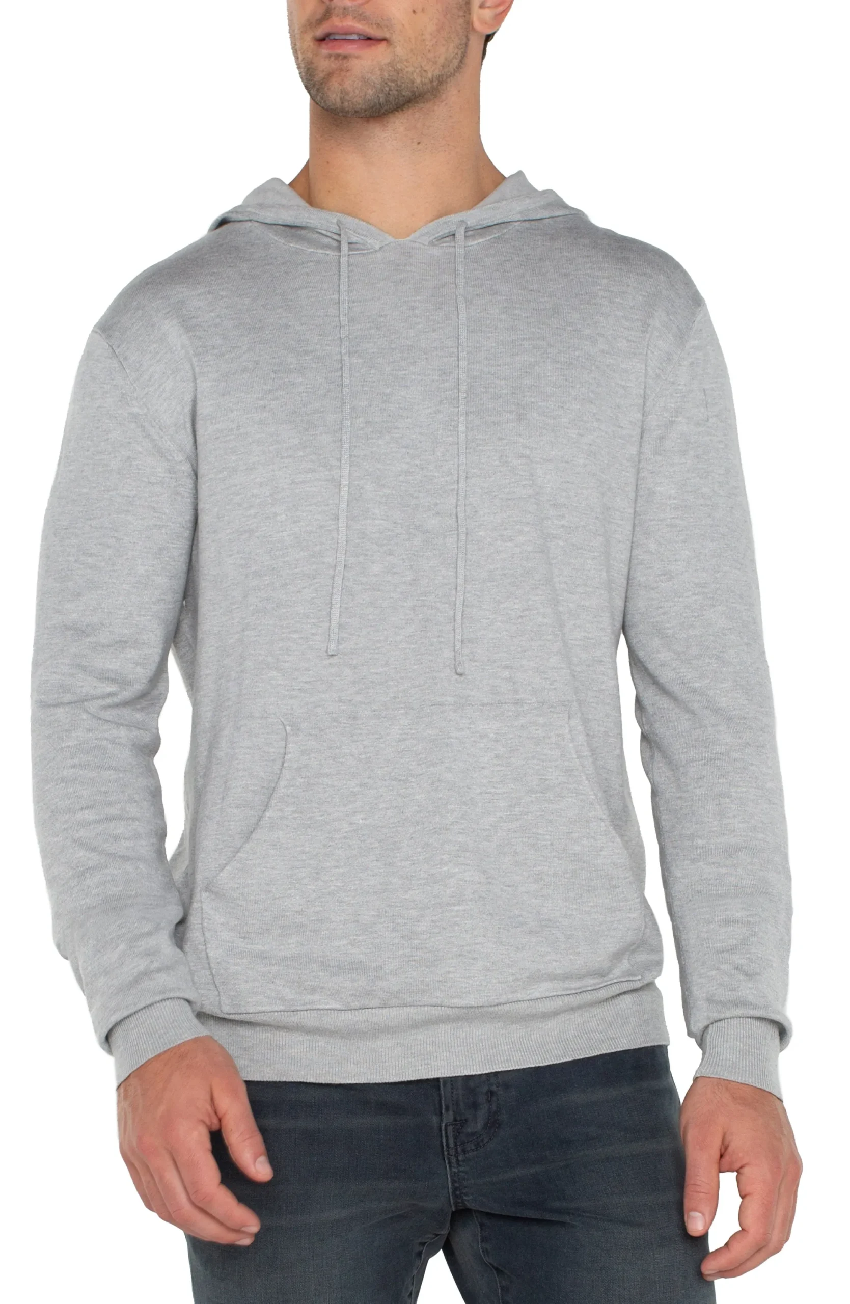 Sweaters-Liverpool Los Angeles HOODED SWEATER Heathergrey