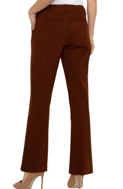 Pants|Trousers-Liverpool Los Angeles KELSEY FLARE TROUSER Richmahogany