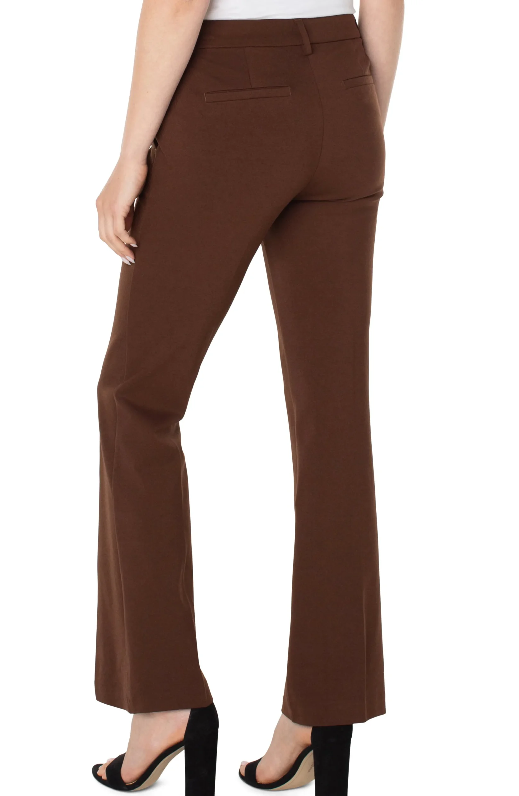 Trousers|Pants-Liverpool Los Angeles KELSEY FLARE TROUSER Brownstone