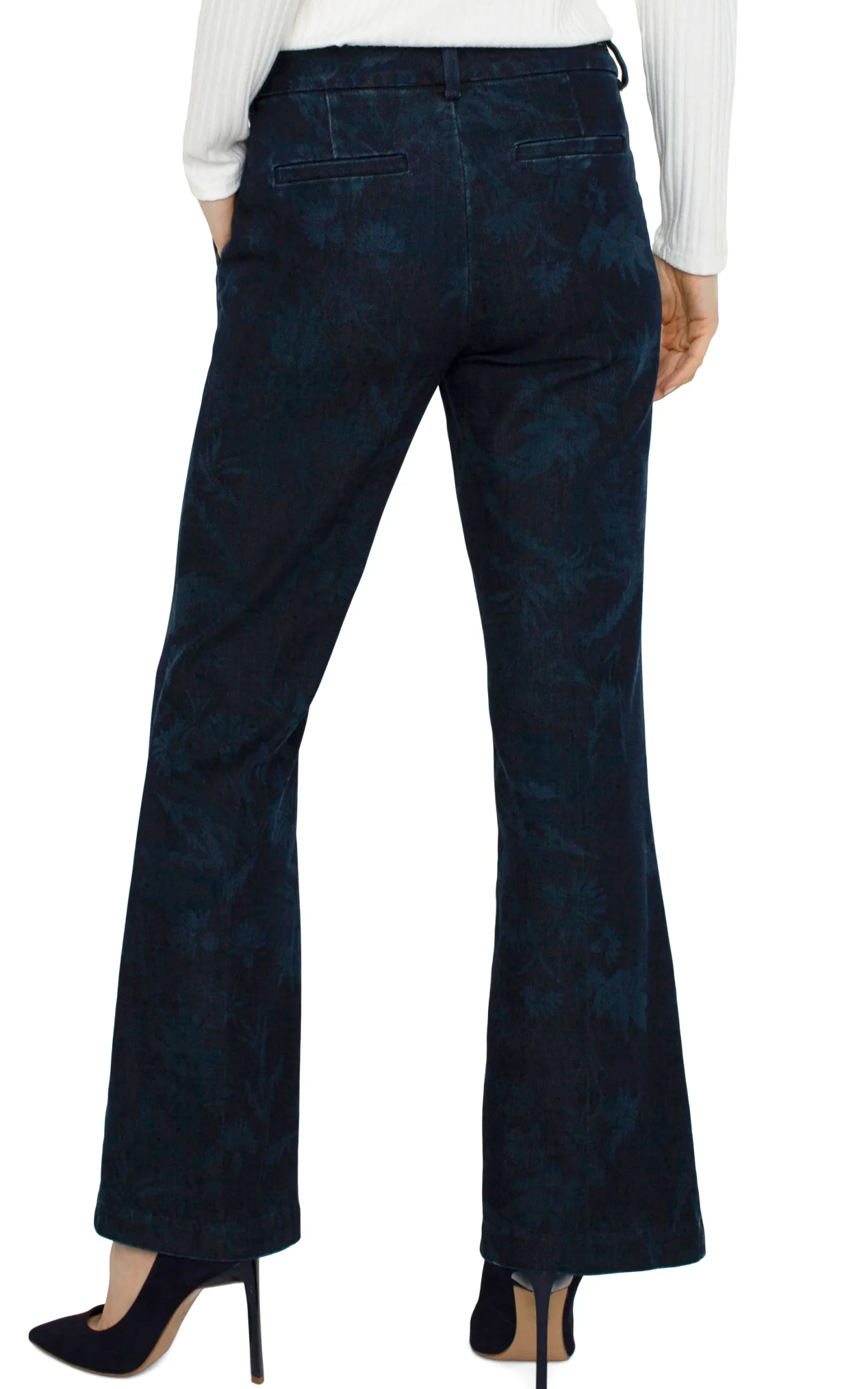 Trousers-Liverpool Los Angeles KELSEY FLARE TROUSER Shadowfloral