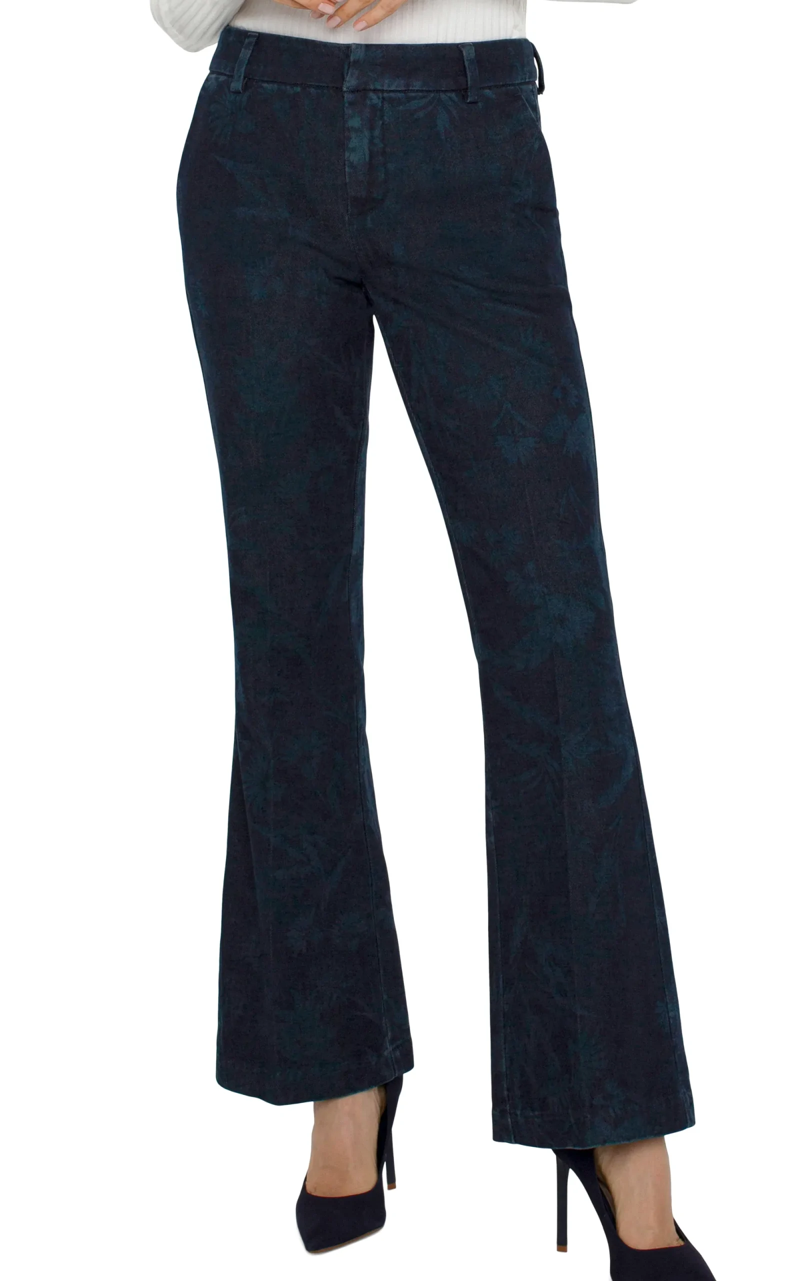 Trousers-Liverpool Los Angeles KELSEY FLARE TROUSER Shadowfloral