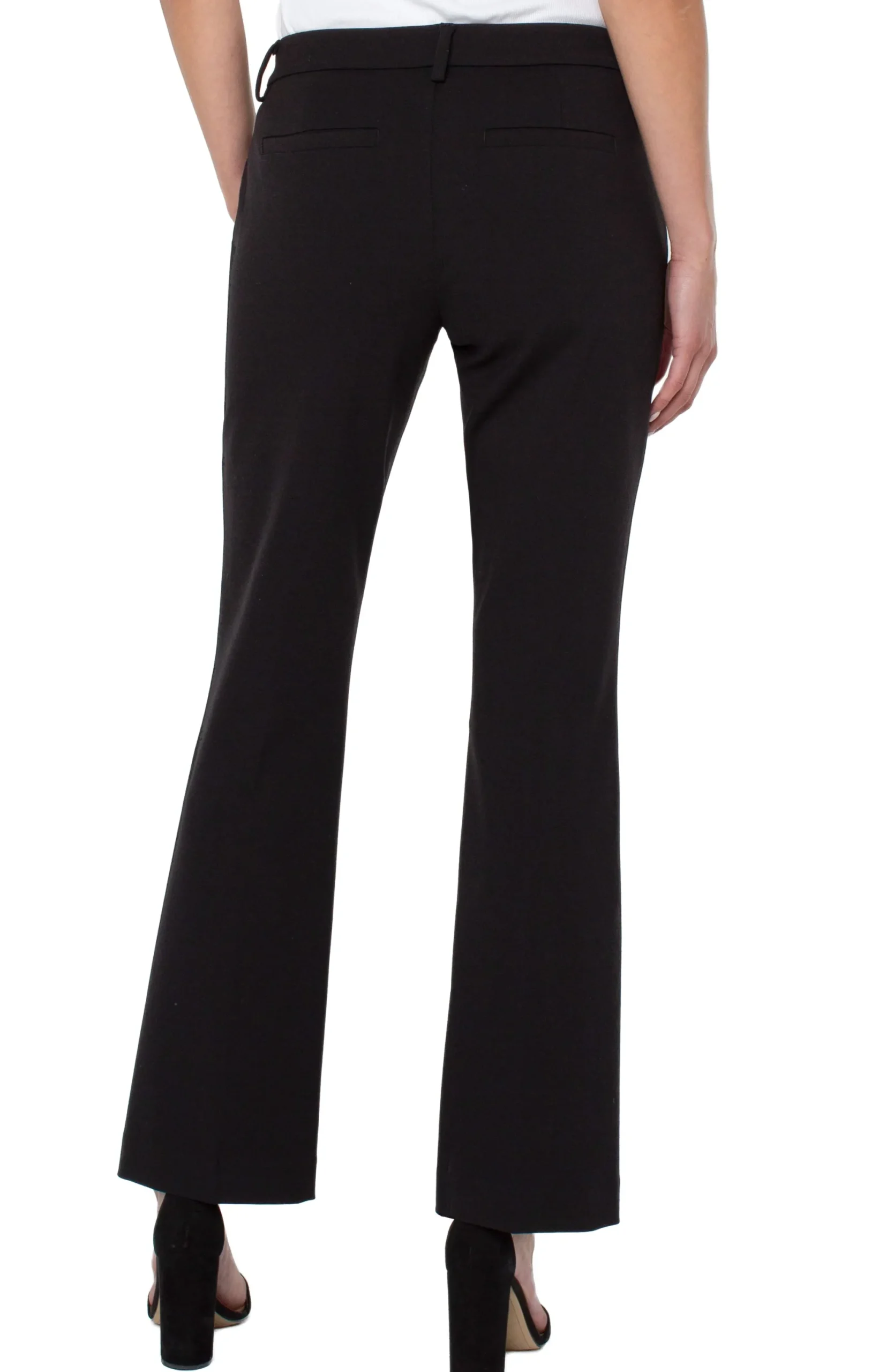 Tall-Liverpool Los Angeles KELSEY FLARE TROUSER - TALL Black