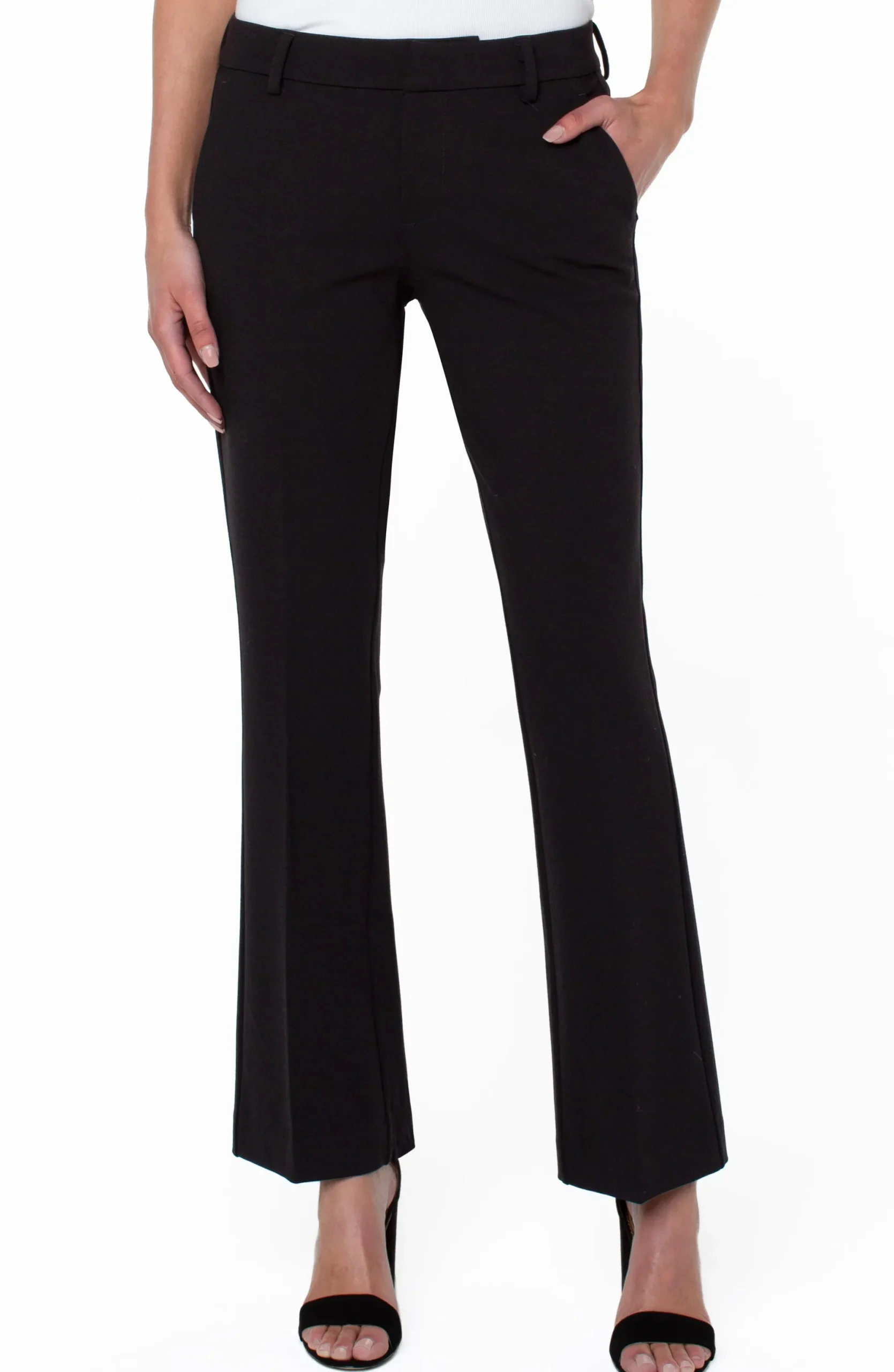 Tall-Liverpool Los Angeles KELSEY FLARE TROUSER SUPER STRETCH - TALL Black