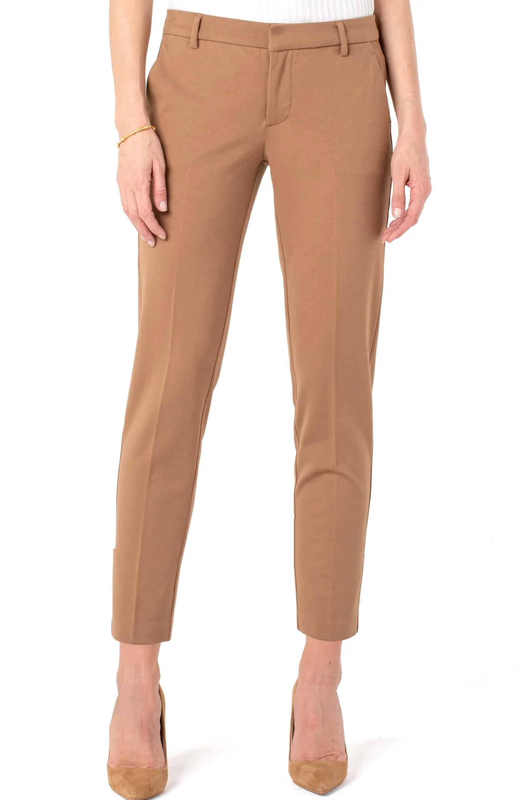 Trousers|Pants-Liverpool Los Angeles KELSEY KNIT TROUSER SUPER STRETCH Maple