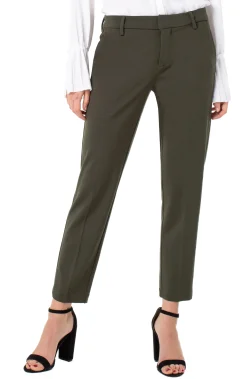 Trousers|Pants-Liverpool Los Angeles KELSEY KNIT TROUSER SUPER STRETCH Olivebranch