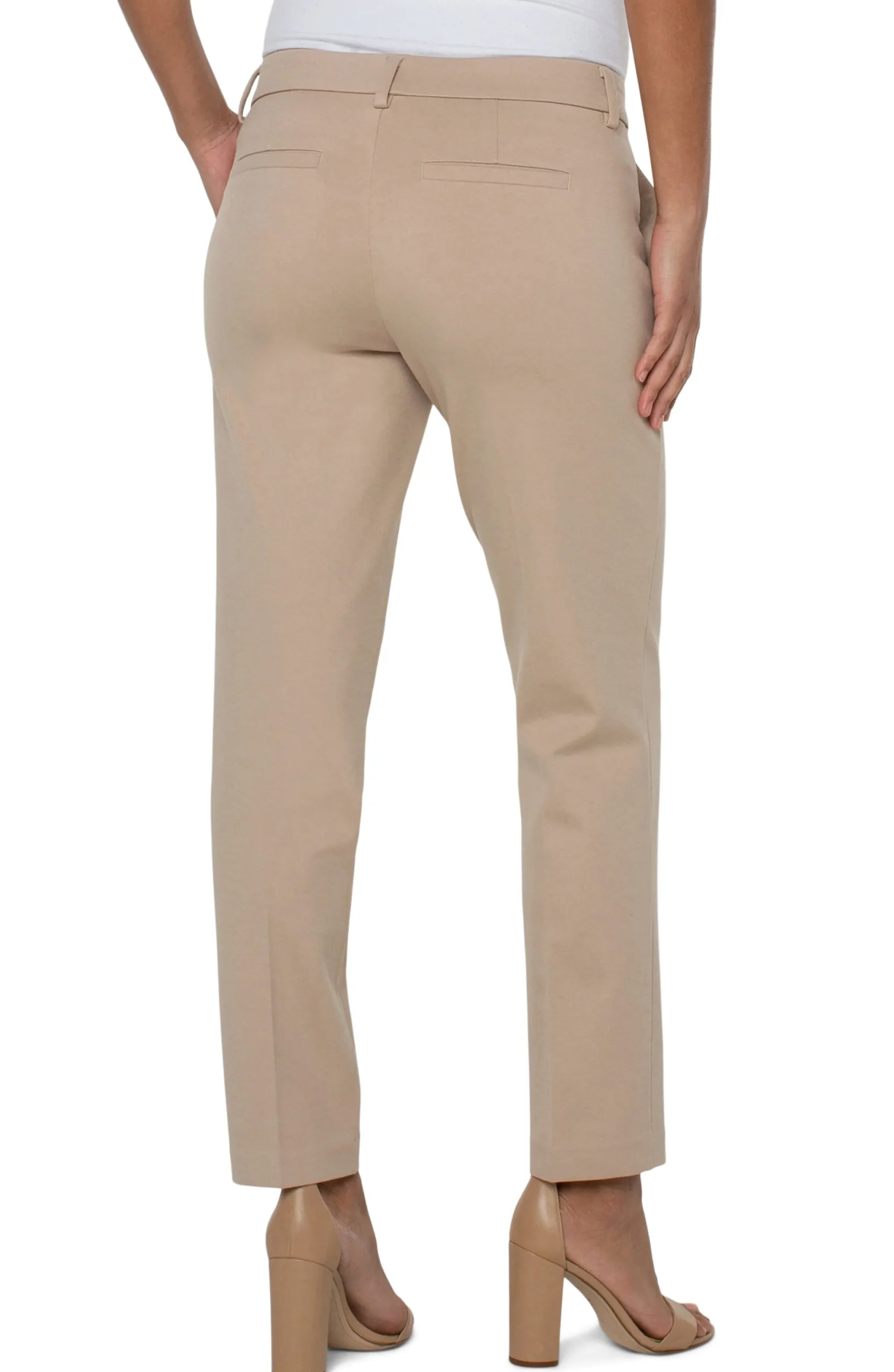 Trousers|Pants-Liverpool Los Angeles KELSEY KNIT TROUSER SUPER STRETCH Biscuittan