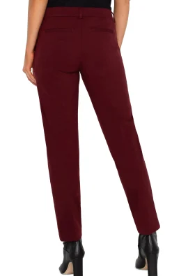 Trousers|Pants-Liverpool Los Angeles KELSEY KNIT TROUSER SUPER STRETCH Bordeaux