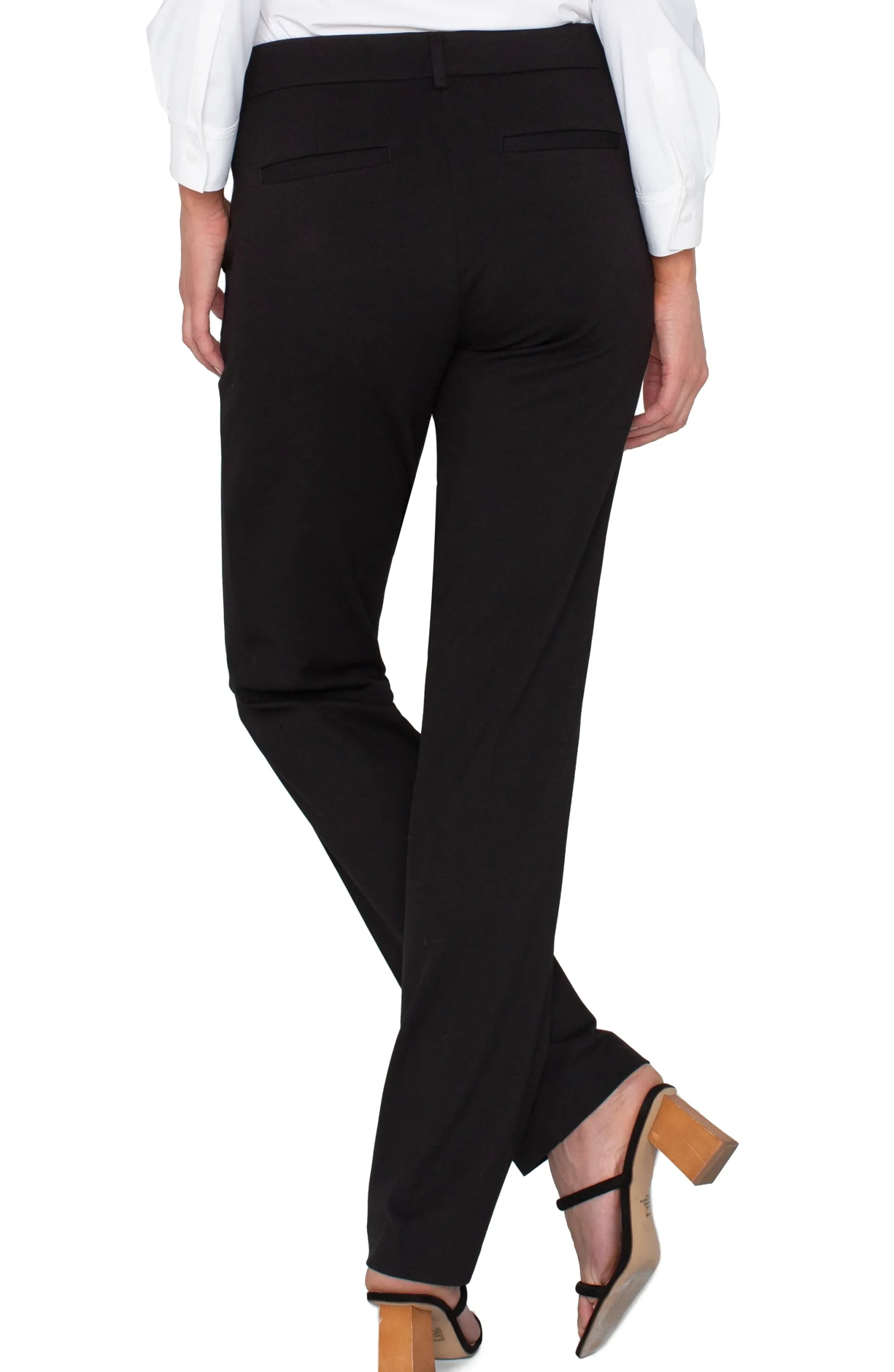 Pants|Trousers-Liverpool Los Angeles KELSEY KNIT TROUSER SUPER STRETCH - TALL Black