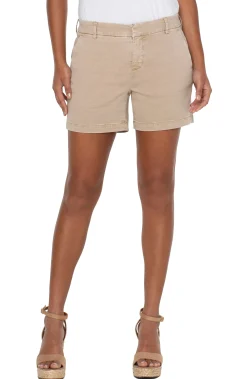 Shorts|Shorts-Liverpool Los Angeles KELSEY TROUSER SHORT Biscuittan