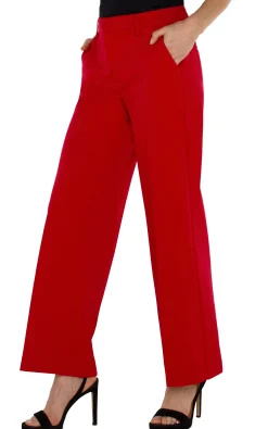 Pants|Trousers-Liverpool Los Angeles KELSEY WIDE LEG TROUSER Tangored