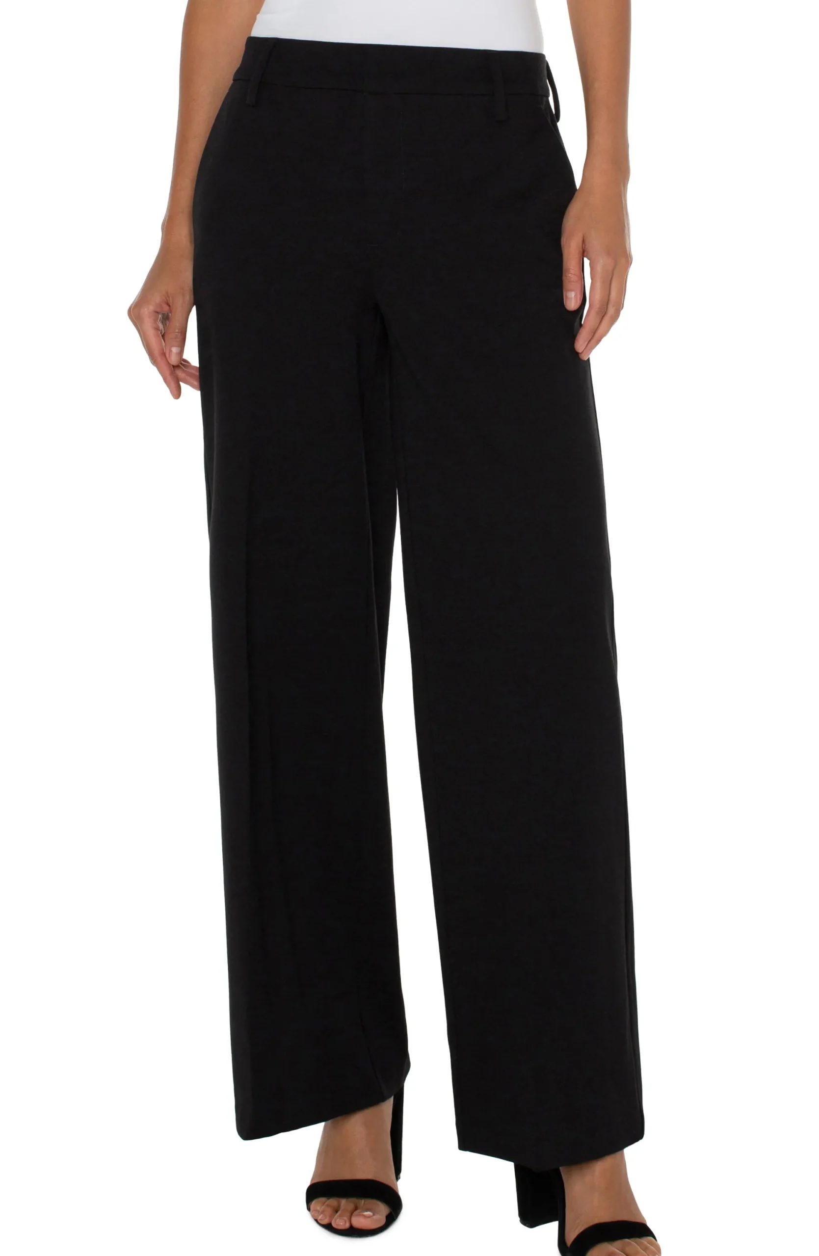 Trousers|Wide-Leg-Liverpool Los Angeles KELSEY WIDE LEG TROUSER Black