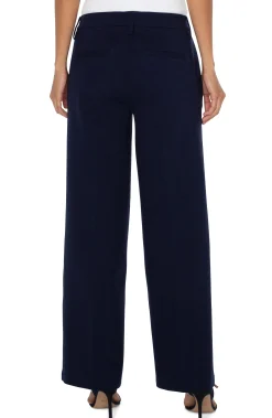 Trousers|Wide-Leg-Liverpool Los Angeles KELSEY WIDE LEG TROUSER Cadetblue