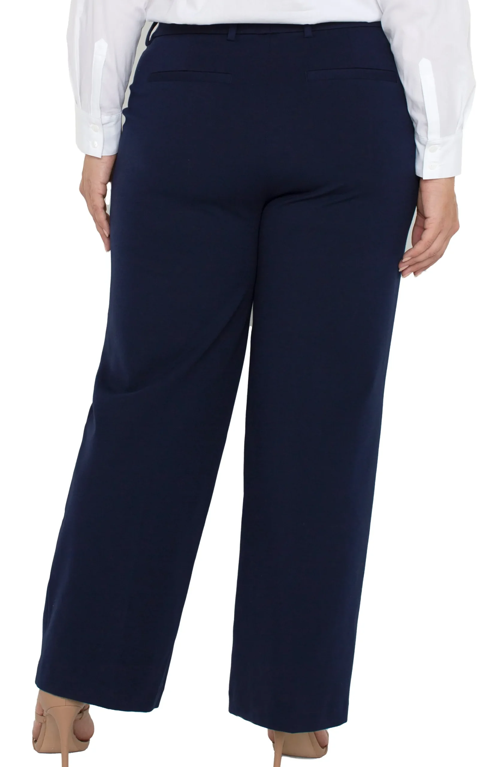 Pants-Liverpool Los Angeles KELSEY WIDE LEG TROUSER Cadetblue