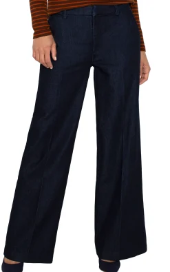 Pants|Wide-Leg-Liverpool Los Angeles KELSEY WIDE LEG TROUSER Indigorinse