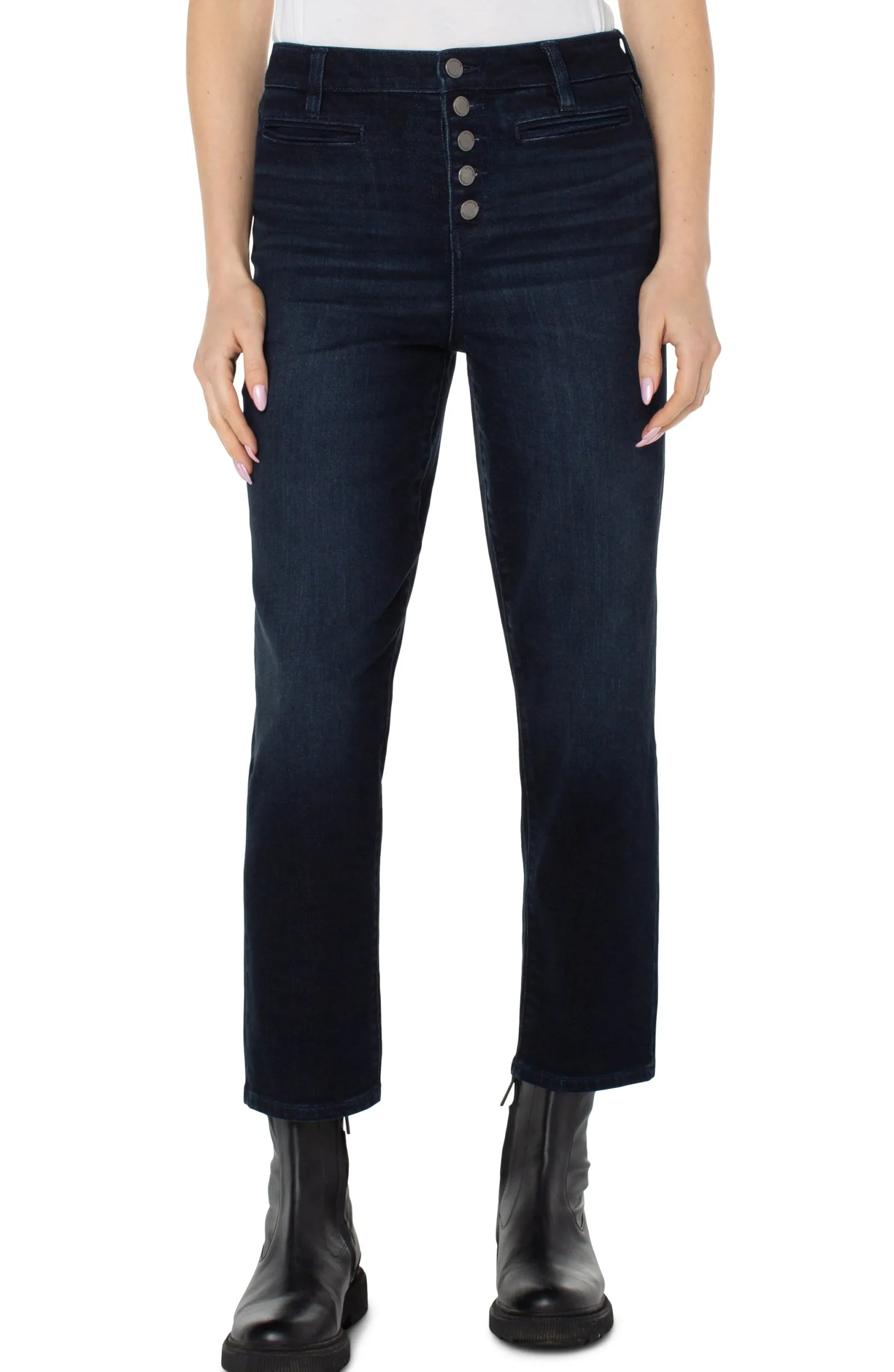 Jeans|Straight-Liverpool Los Angeles KENNEDY CROP HI-RISE WITH EXPOSED BUTTON FLY Piedmont
