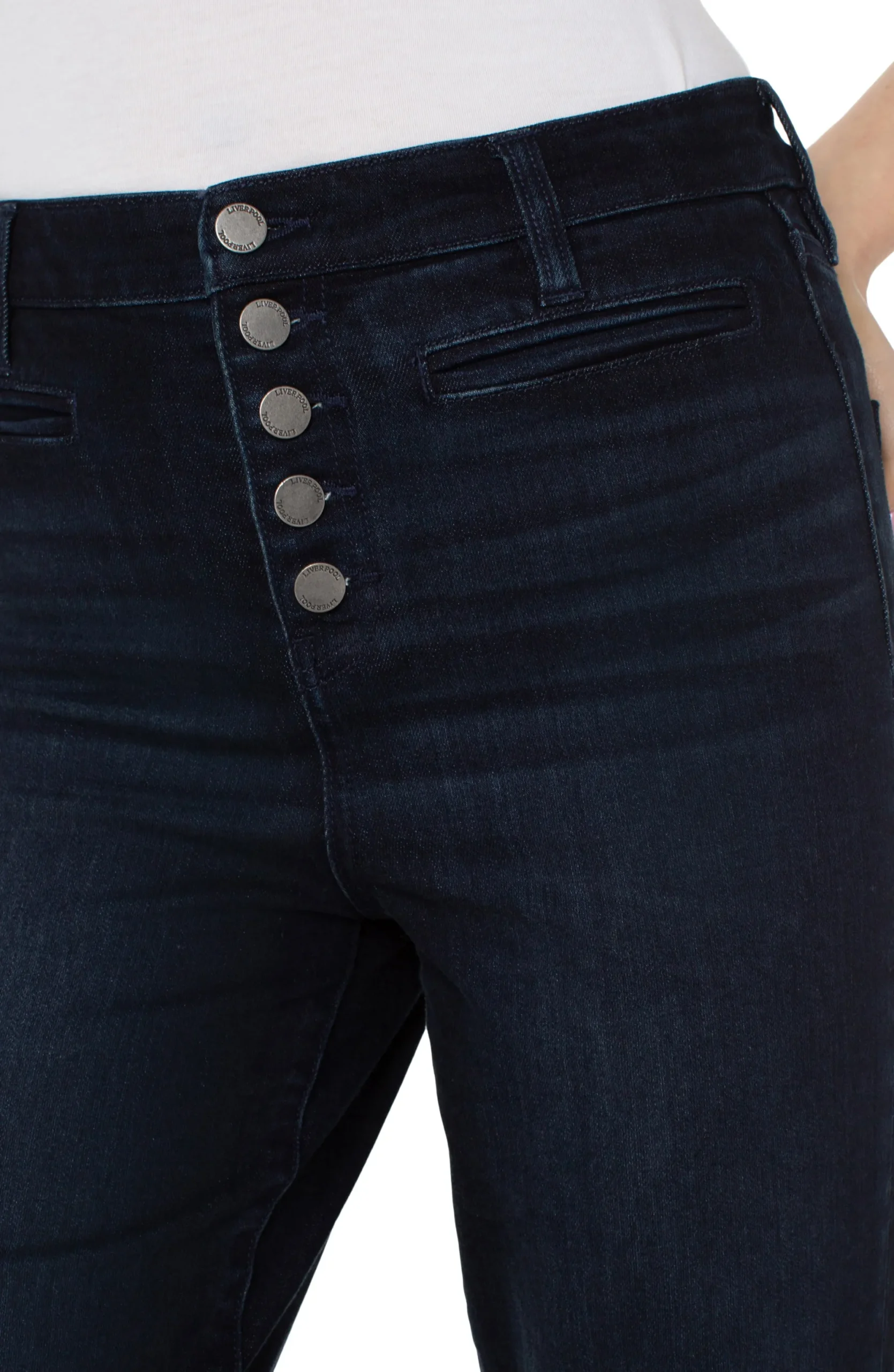 Jeans|Straight-Liverpool Los Angeles KENNEDY CROP HI-RISE WITH EXPOSED BUTTON FLY Piedmont