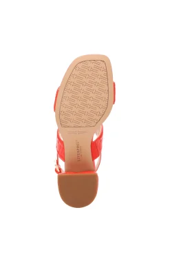 Heels-Liverpool Los Angeles LAKEWOOD LOGO STITCH SLINGBACK WITH BLOCK HEEL Coral