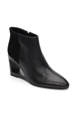 Boots|Wedges & Espadrilles-Liverpool Los Angeles LAX BOOTIE WITH CHOP OUT WEDGE Black