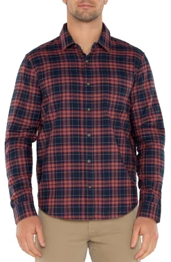 Shirts-Liverpool Los Angeles LONG SLEEVE BUTTON UP SHIRT Navyredmulti