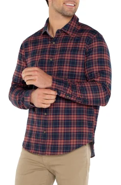 Shirts-Liverpool Los Angeles LONG SLEEVE BUTTON UP SHIRT Navyredmulti