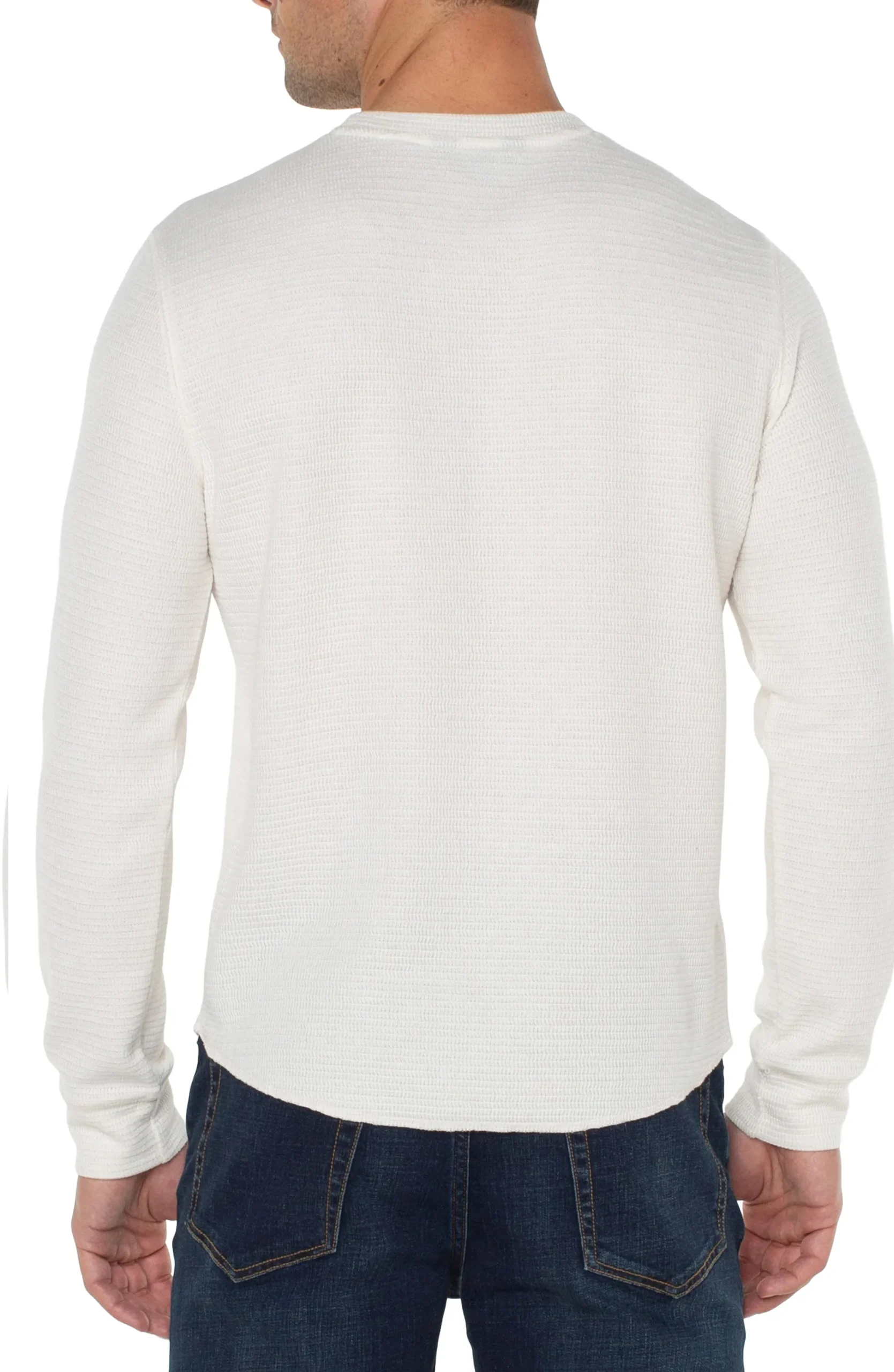 Shirts-Liverpool Los Angeles LONG SLEEVE CREW NECK Cream