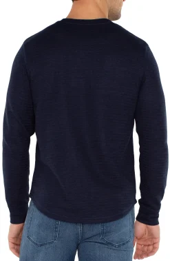 Shirts-Liverpool Los Angeles LONG SLEEVE CREW NECK Navy