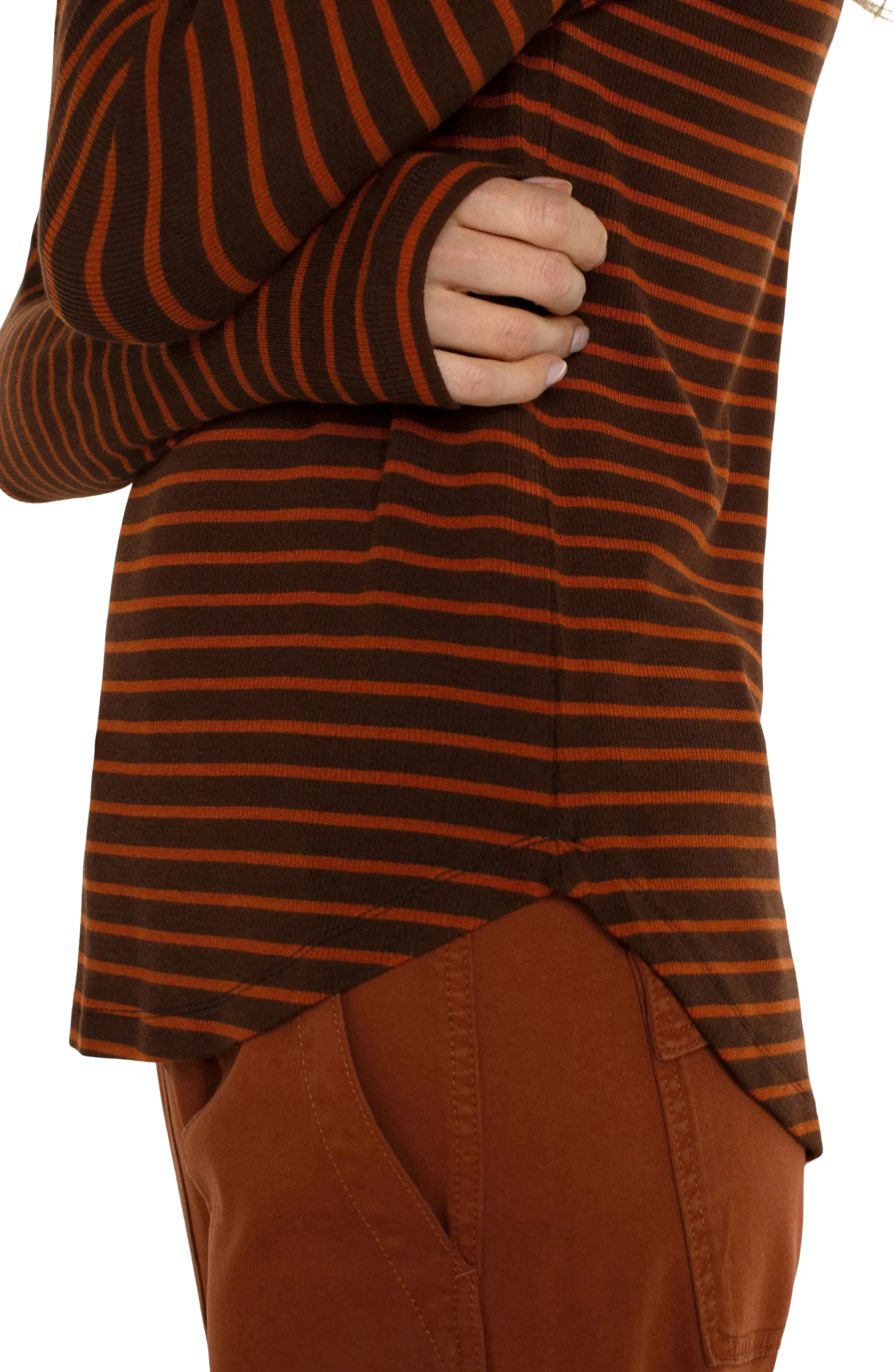 Tees-Liverpool Los Angeles LONG SLEEVE SCOOP NECK TOP Turmericstripe