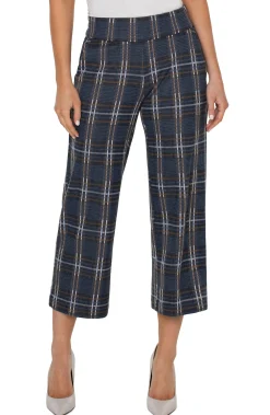 Knit Pull-On-Liverpool Los Angeles MABEL PULL-ON WIDE LEG Blackqueenblueplaid