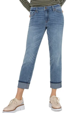 Jeans|Boyfriend & Girlfriend-Liverpool Los Angeles MARLEY GIRLFRIEND CUFFED Vineland