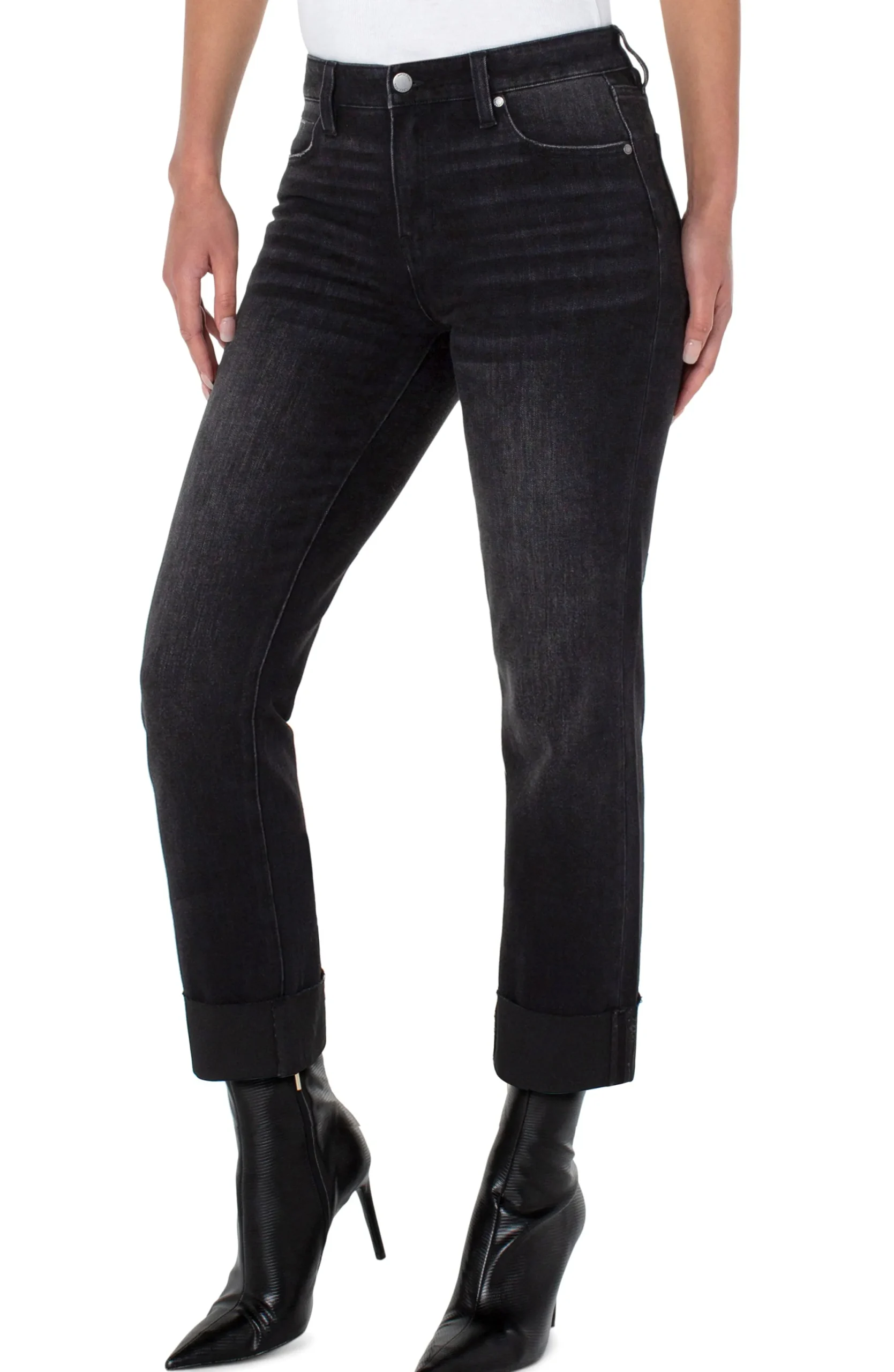 Jeans-Liverpool Los Angeles MARLEY GIRLFRIEND WITH RAW CUT CUFF ECO Herington