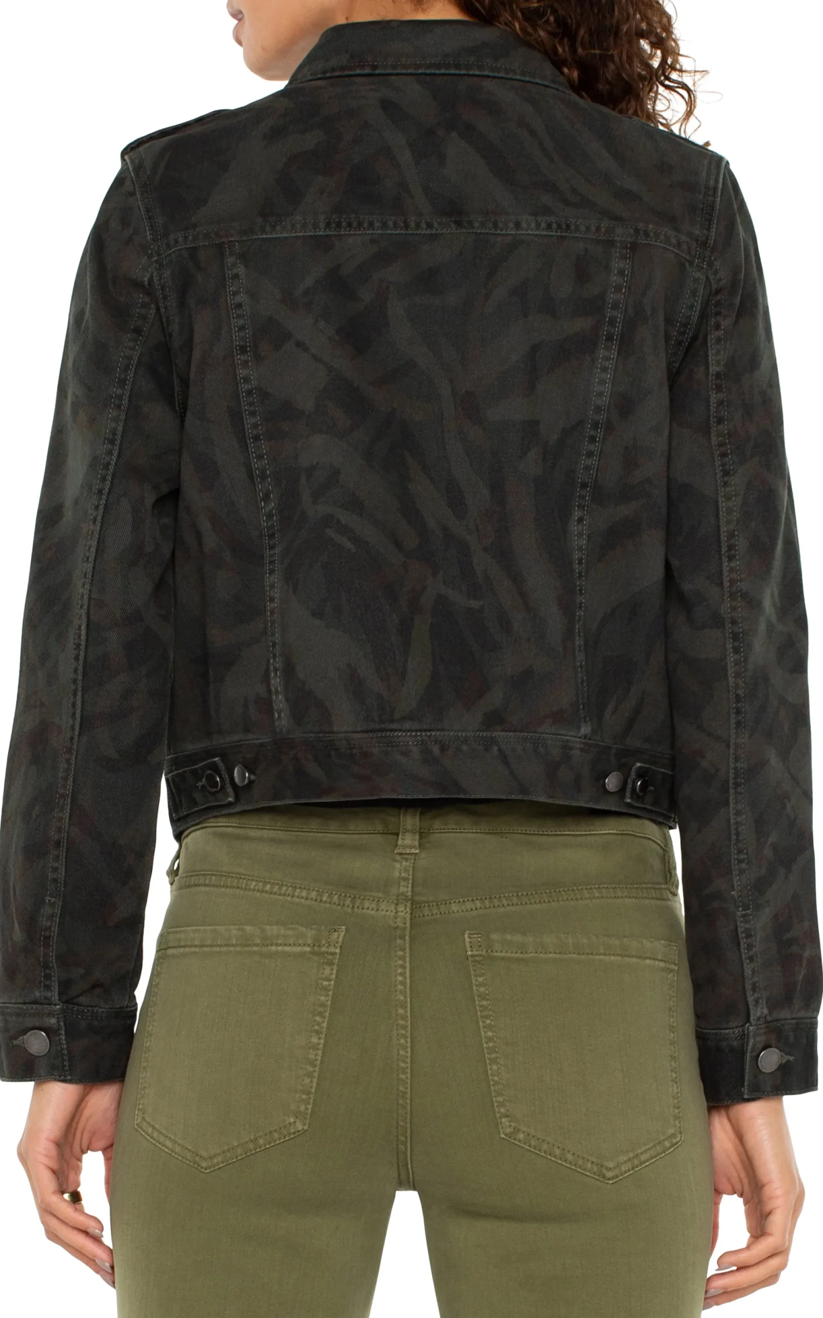 Jackets|Jackets-Liverpool Los Angeles MILITARY CROP JACKET Abstractcamo