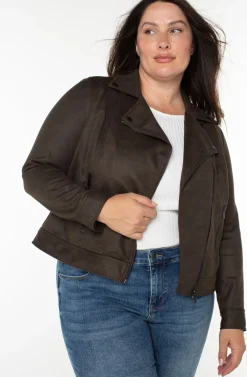 Jackets-Liverpool Los Angeles MOTO JACKET Blackolive