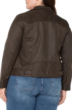 Jackets-Liverpool Los Angeles MOTO JACKET Blackolive
