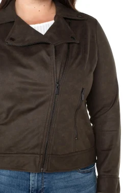 Jackets-Liverpool Los Angeles MOTO JACKET Blackolive