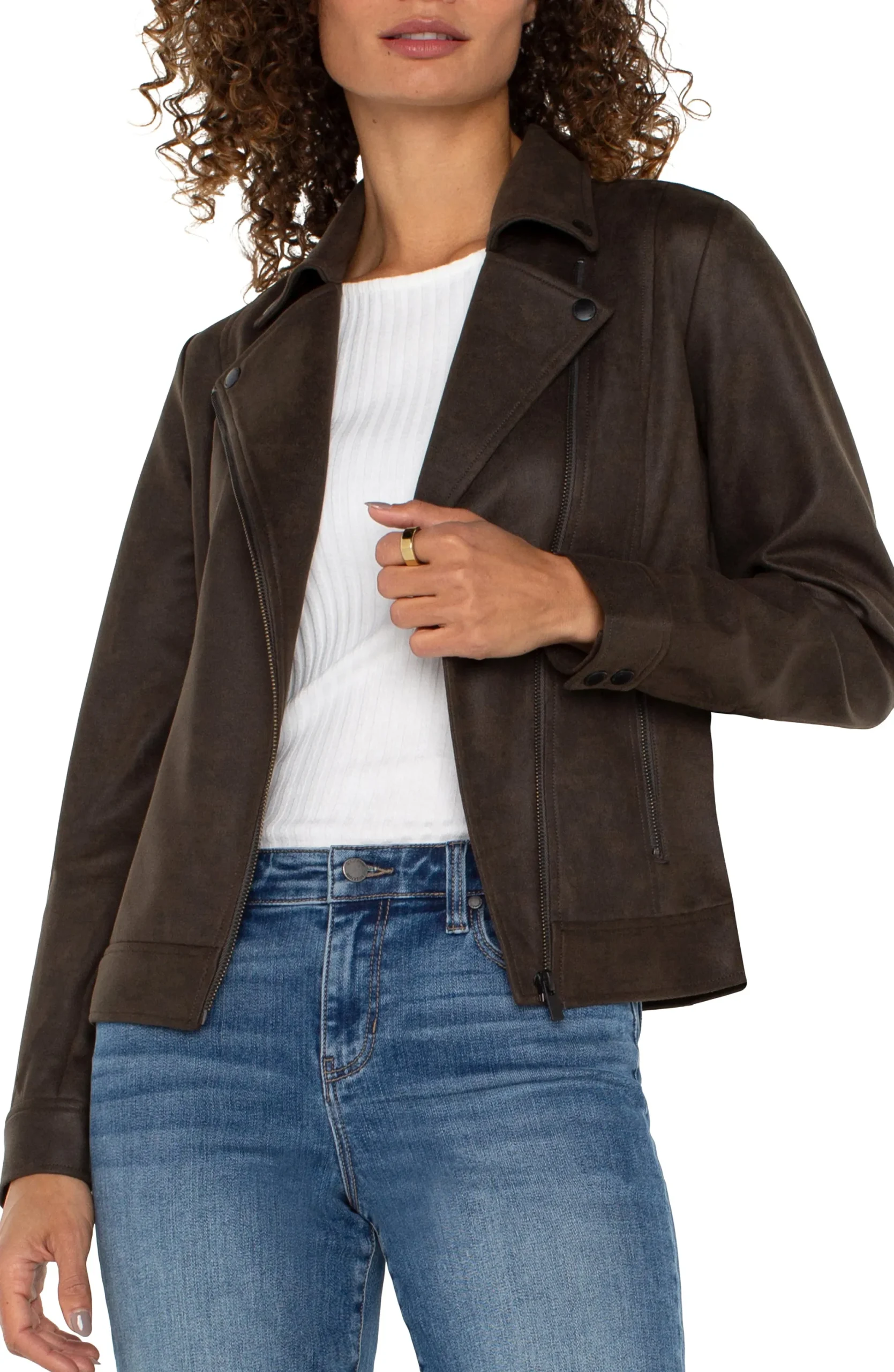 Jackets-Liverpool Los Angeles MOTO JACKET Blackolive