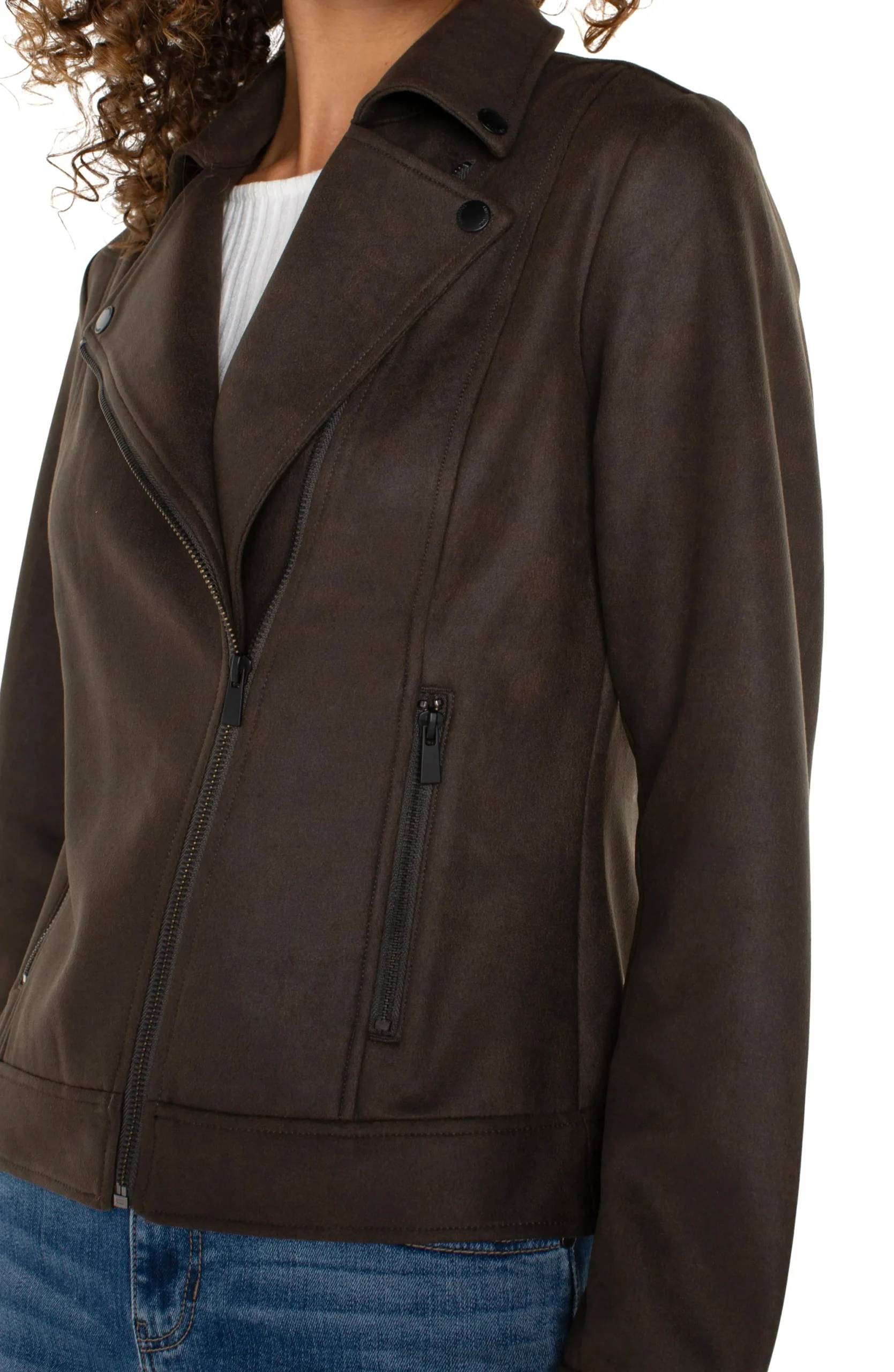 Jackets-Liverpool Los Angeles MOTO JACKET Blackolive