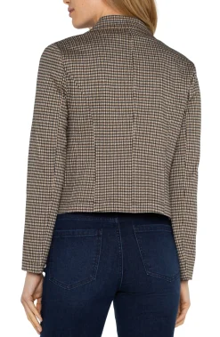 Jackets-Liverpool Los Angeles OPEN FRONT BLAZER Blacktancheck
