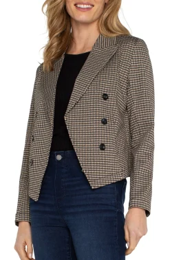 Jackets-Liverpool Los Angeles OPEN FRONT BLAZER Blacktancheck
