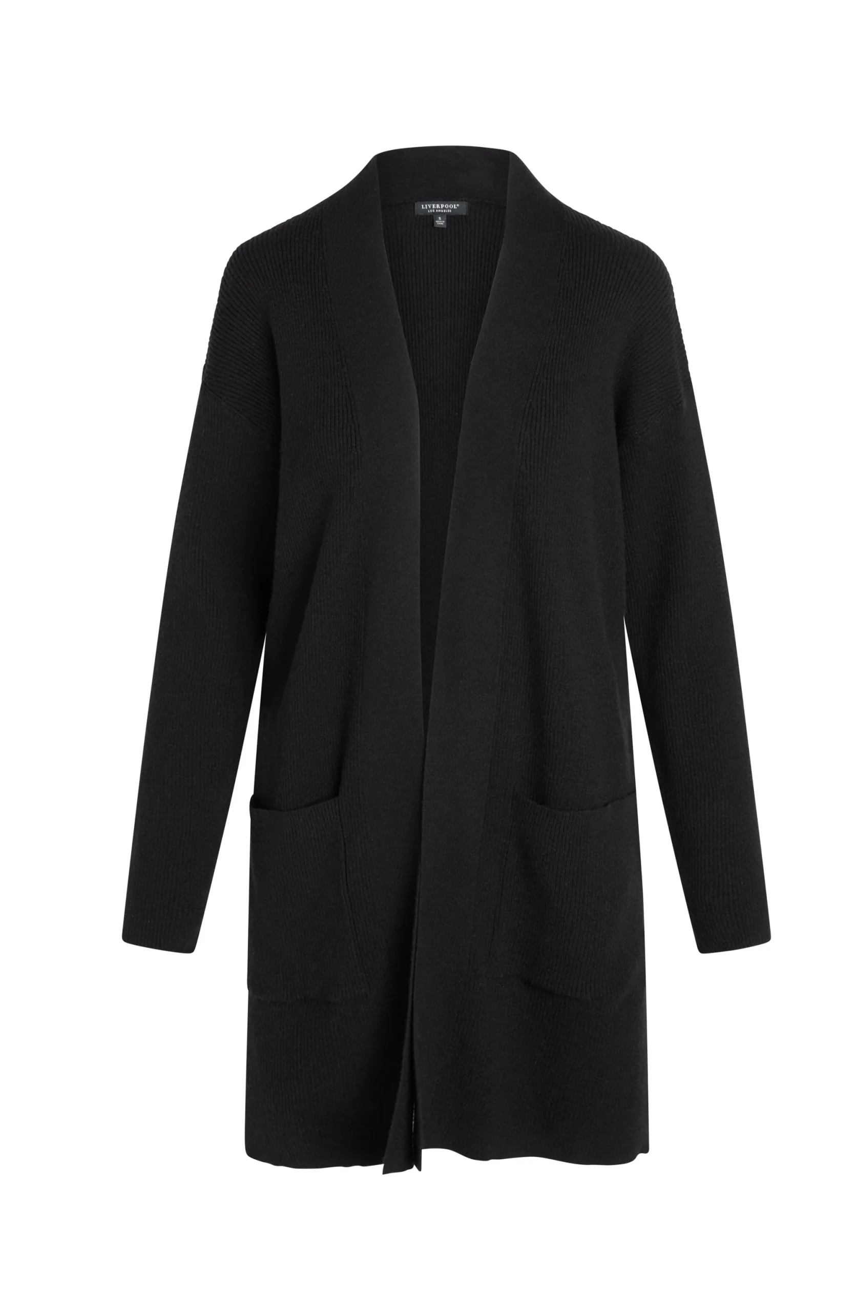 Sweaters-Liverpool Los Angeles OPEN FRONT CARDIGAN SWEATER Black