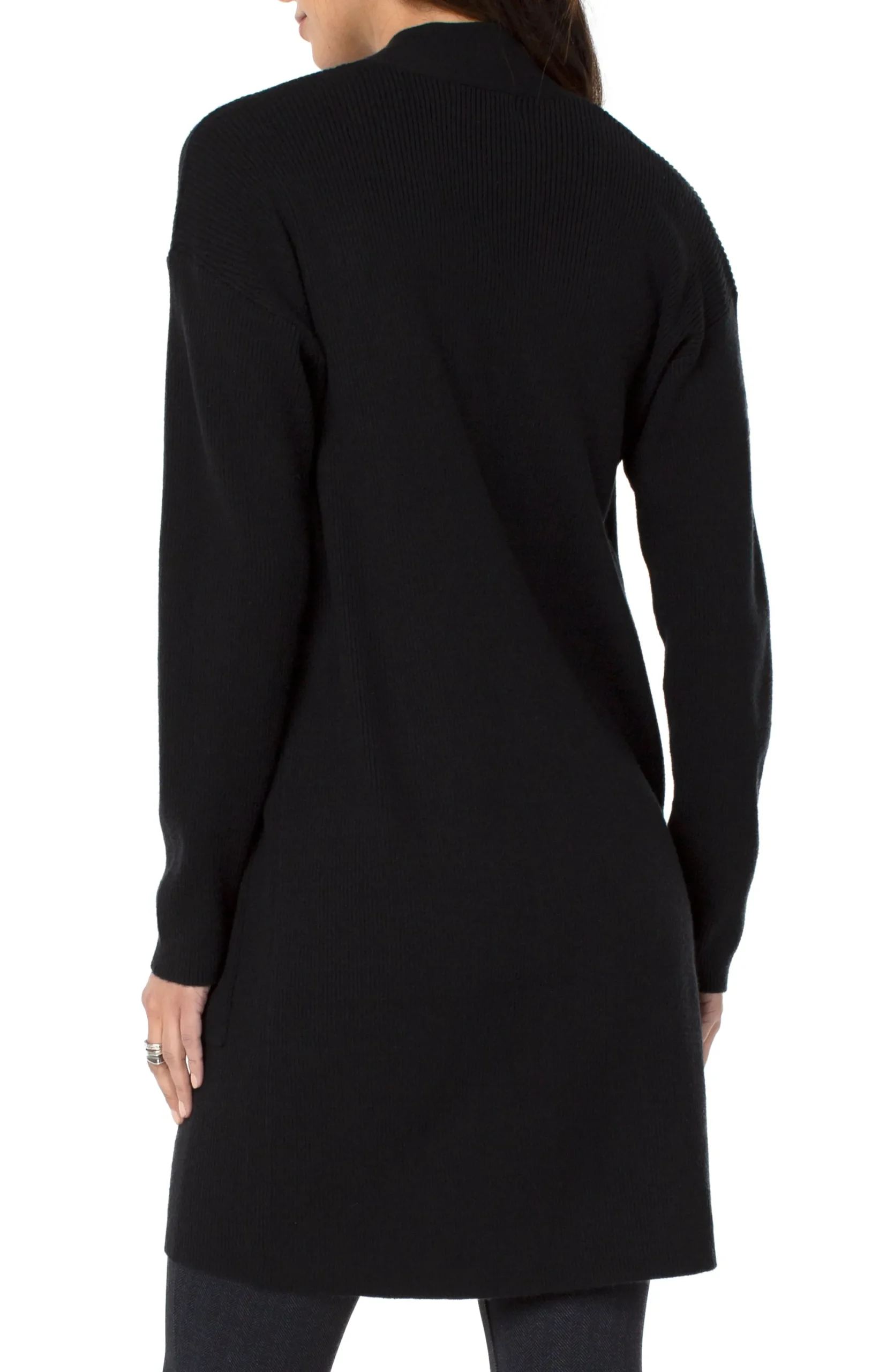 Sweaters-Liverpool Los Angeles OPEN FRONT CARDIGAN SWEATER Black