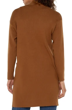 Sweaters-Liverpool Los Angeles OPEN FRONT CARDIGAN SWEATER Turmeric