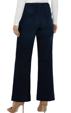 Jeans-Liverpool Los Angeles PATCH POCKET WIDE LEG TROUSER Summitlake