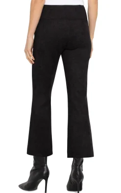 Pants|Knit Pull-On-Liverpool Los Angeles PEARL CROP FLARE Black