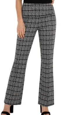 Pants|Bootcut & Flares-Liverpool Los Angeles PEARL FULL LENGTH FLARE Blackgreyplaid