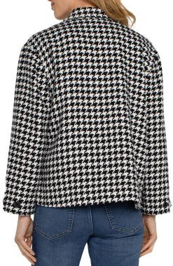 Jackets-Liverpool Los Angeles PETITE BOXY SHACKET Blackwhitehoundstooth
