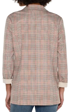 Jackets-Liverpool Los Angeles PETITE BOYFRIEND BLAZER Lavaflowglenplaid