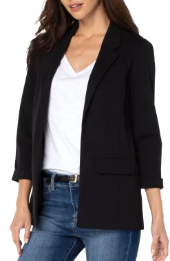 Jackets-Liverpool Los Angeles PETITE BOYFRIEND BLAZER WITH PRINCESS DARTS Black